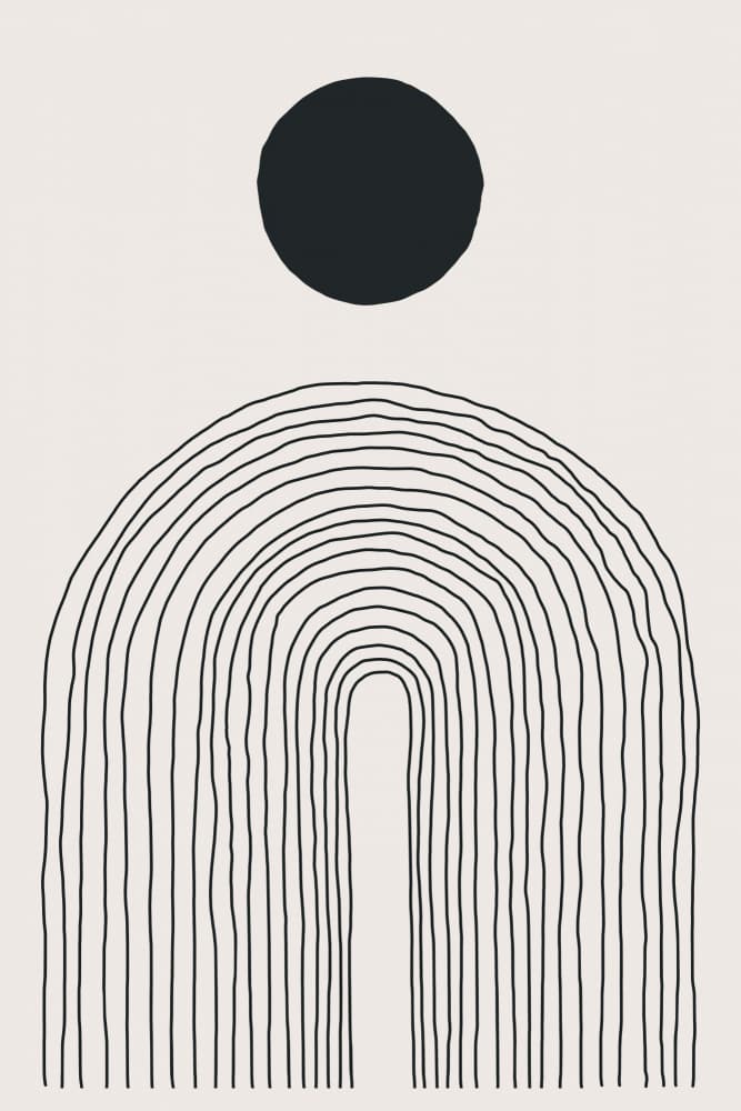 Abstract Arched Lines by jay stanley — canvas wall art