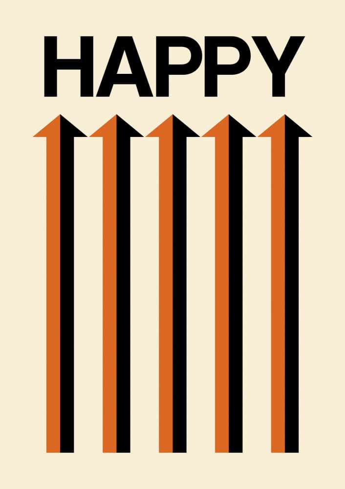 Happy Up Arrows by Frances Collett — canvas wall art