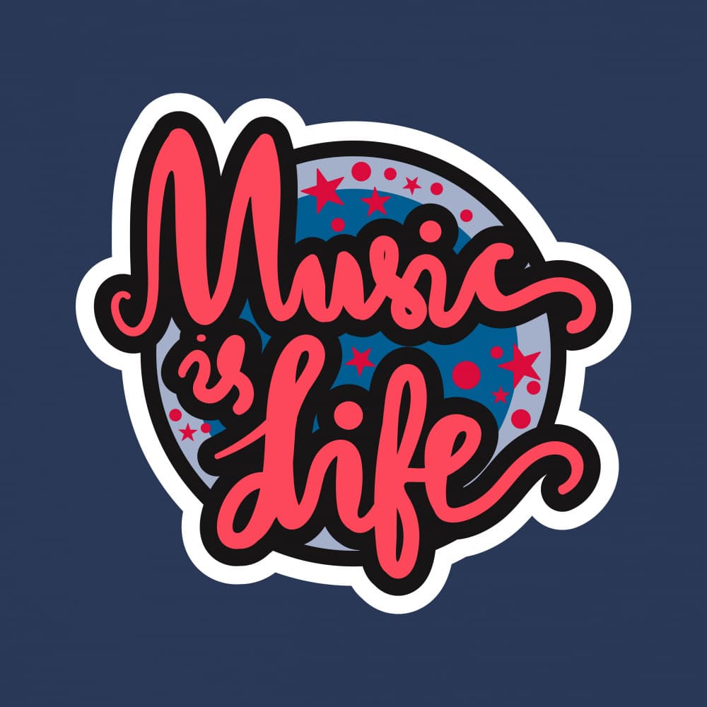Music Is Life Quote by Marika Barsrsind — canvas wall art