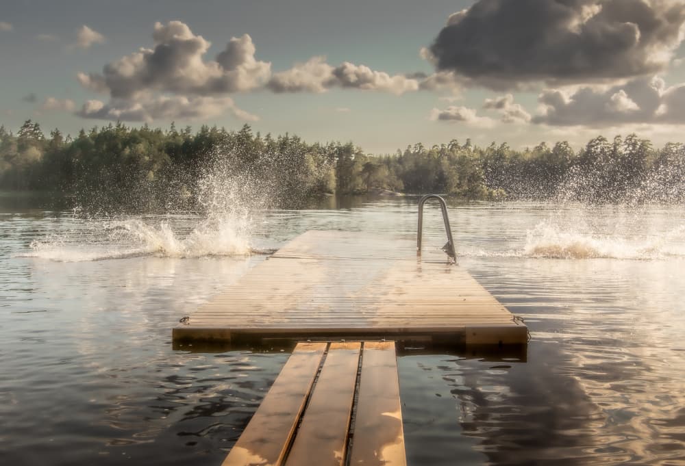 Summer Lake Splash by Stephanie Kleimann — canvas wall art