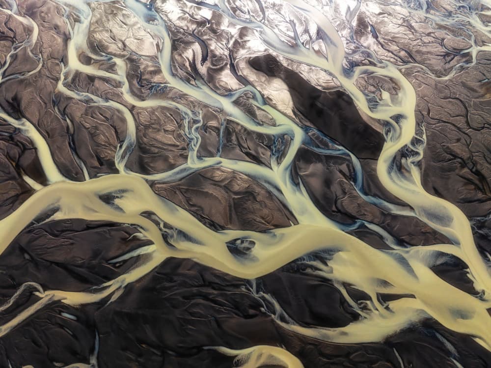 Braided River Landscape by James Bian — canvas wall art