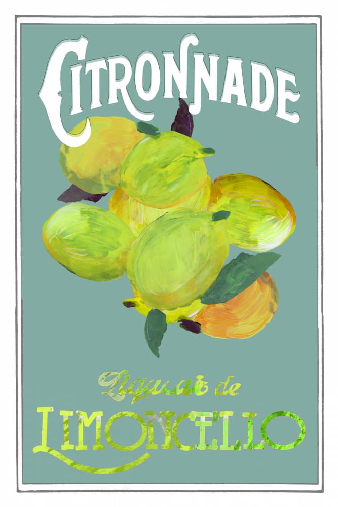Vintage Limoncello Lemonade Sign by cartissi — canvas wall art