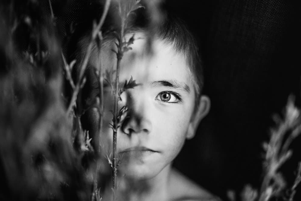 Hidden Child Portrait by Olessya Mikhailova — canvas wall art