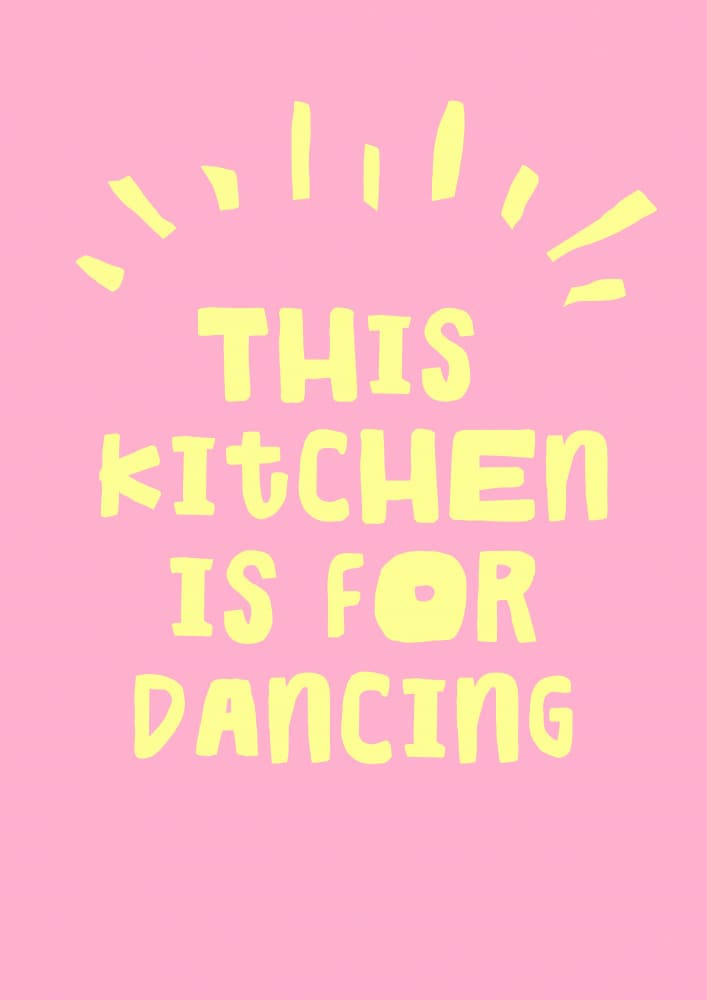 Thiskitchenisfordancing(neon) by Treechild — canvas wall art