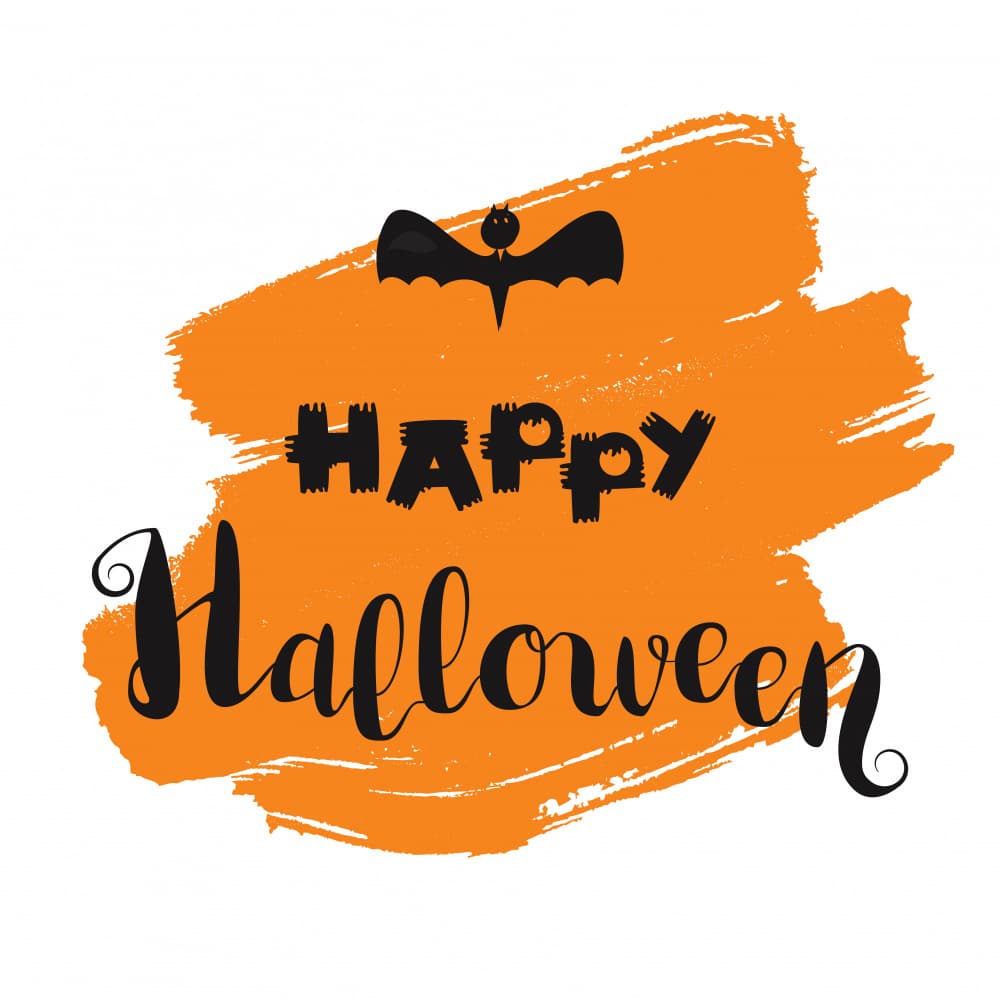 Happy Halloween Bat by Marika Barsrsind — canvas wall art