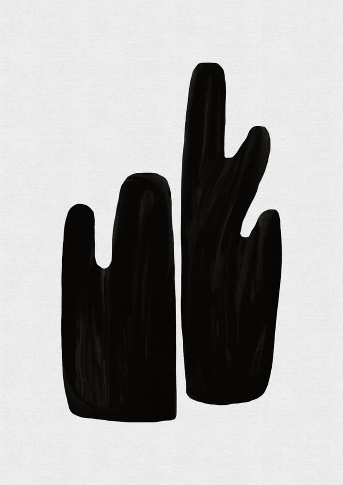 Abstract Cactus Shapes by Orara Studio — canvas wall art