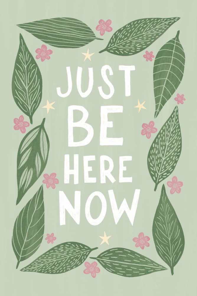 Just Be Here Now by EMELIEmaria — canvas wall art