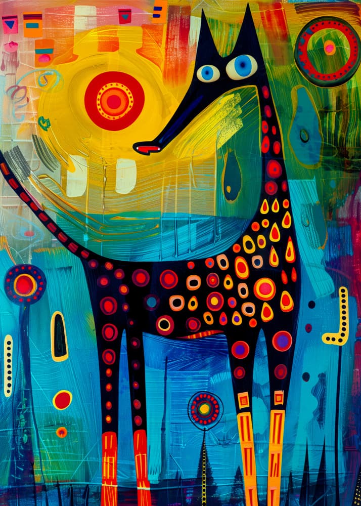 Vibrant Spotted Creature by Justyna Jaszke — canvas wall art