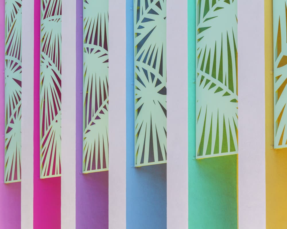 Rainbow Color Wall at The Saguaro by Tom Windeknecht — canvas wall art
