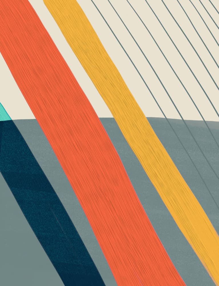 Bold Geometric Stripes by Aylin Demir — canvas wall art