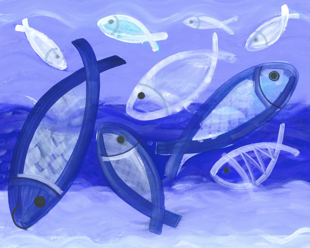 Blue Ocean Serenade by Isabelle Brent — canvas wall art