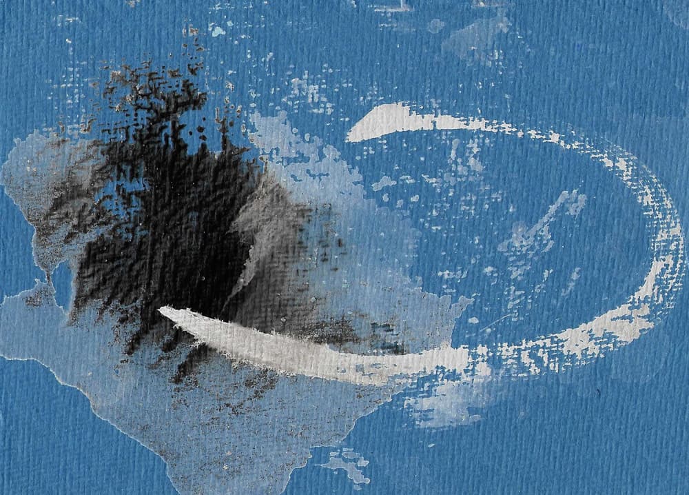 Abstract Blue Ink Splash by Santhosh ch — canvas wall art