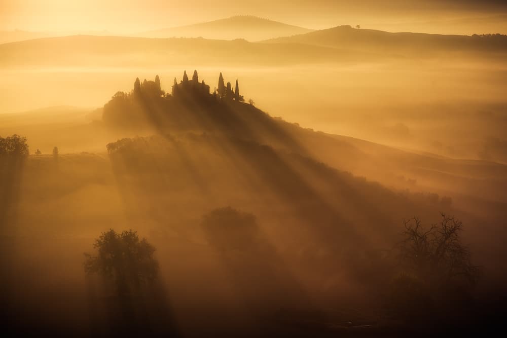 Misty Tuscan Hills by Rostovskiy Anton — canvas wall art