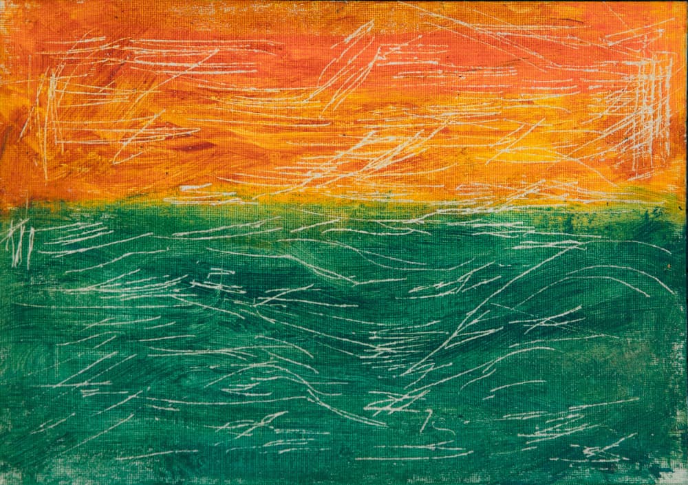 Orange Green Horizon by Dale Hefer — canvas wall art