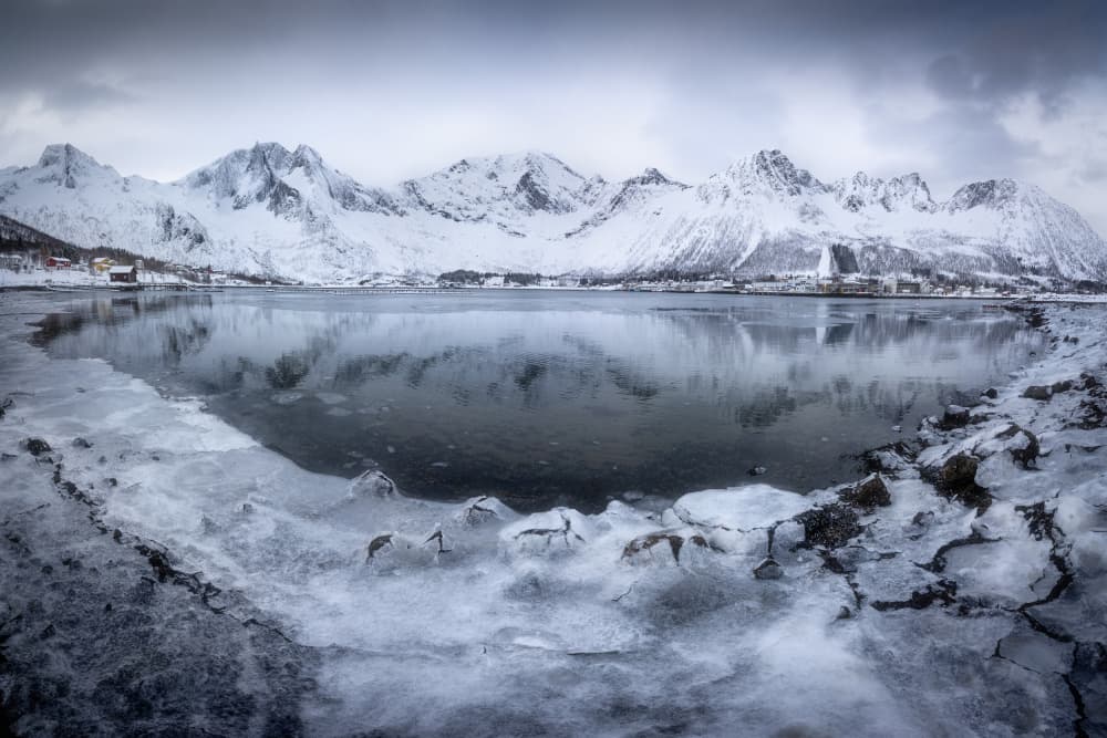 Winter Fjord Reflections by Ivan Macia — canvas wall art