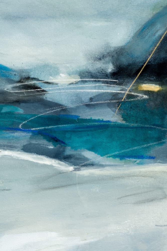 Abstract Blue Depths by Arohika Verma — canvas wall art