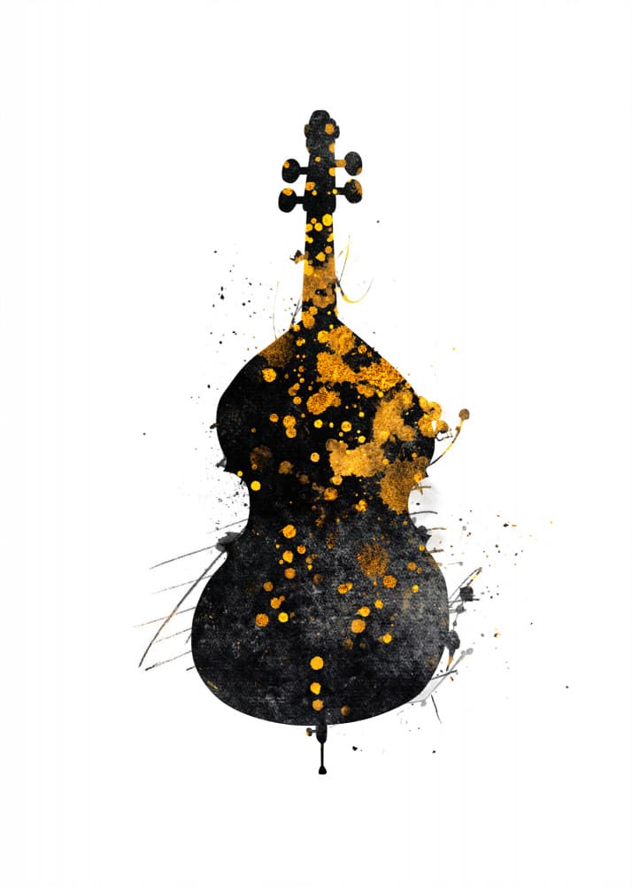 Abstract Gold Bass by Justyna Jaszke — canvas wall art