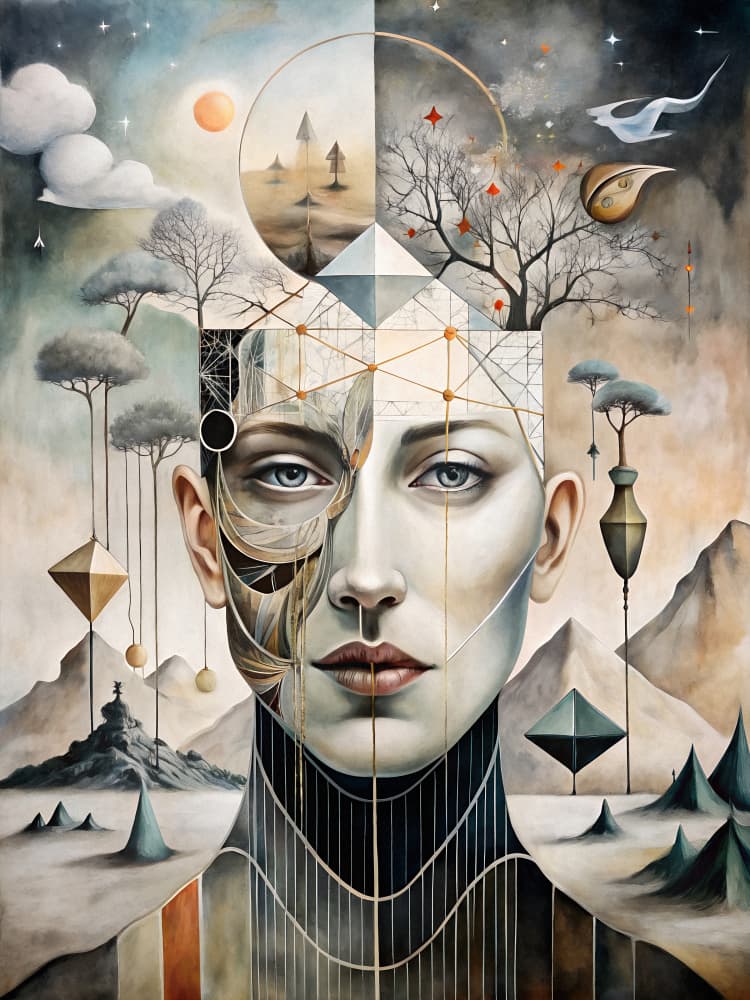 Surreal Mind Landscape by Miguel Bruzual — canvas wall art