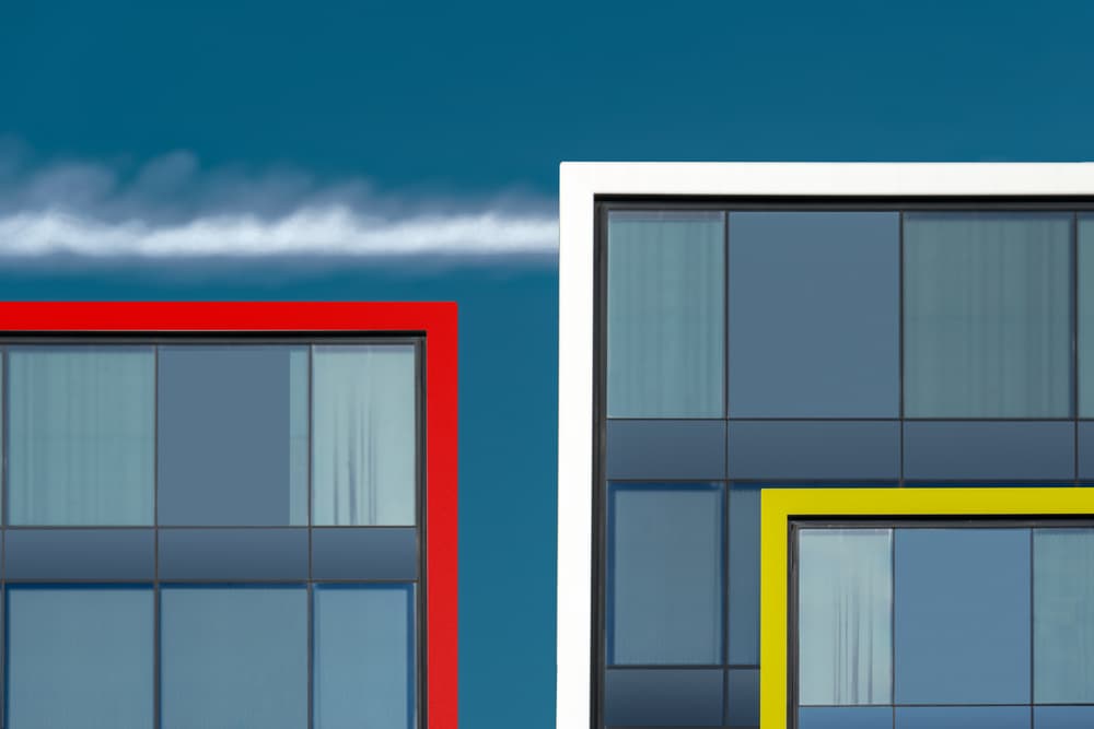 Colorful Building Abstracts by Luc Vangindertael (laGrange) — canvas wall art