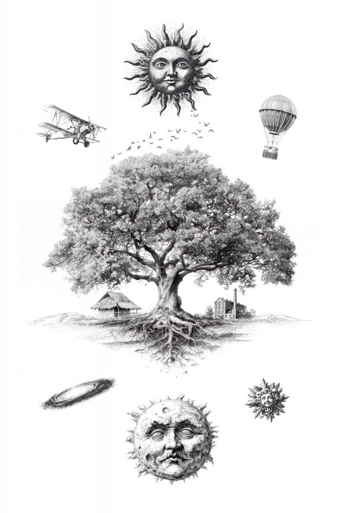 Whimsical Tree of Life by Rafal Kulik — canvas wall art