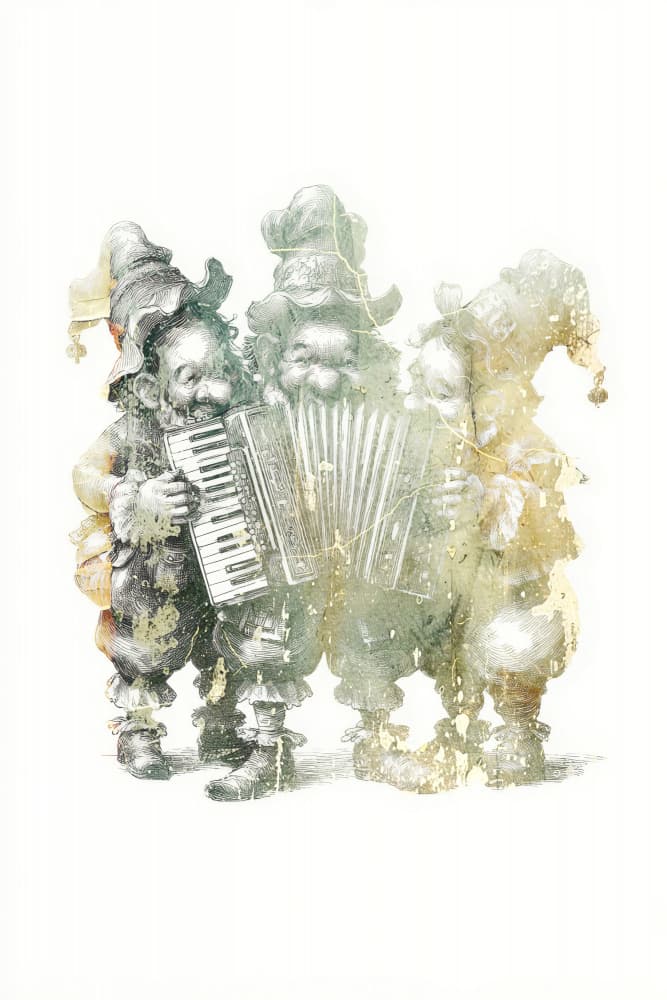 Whimsical Gnome Band by Rafal Kulik — canvas wall art