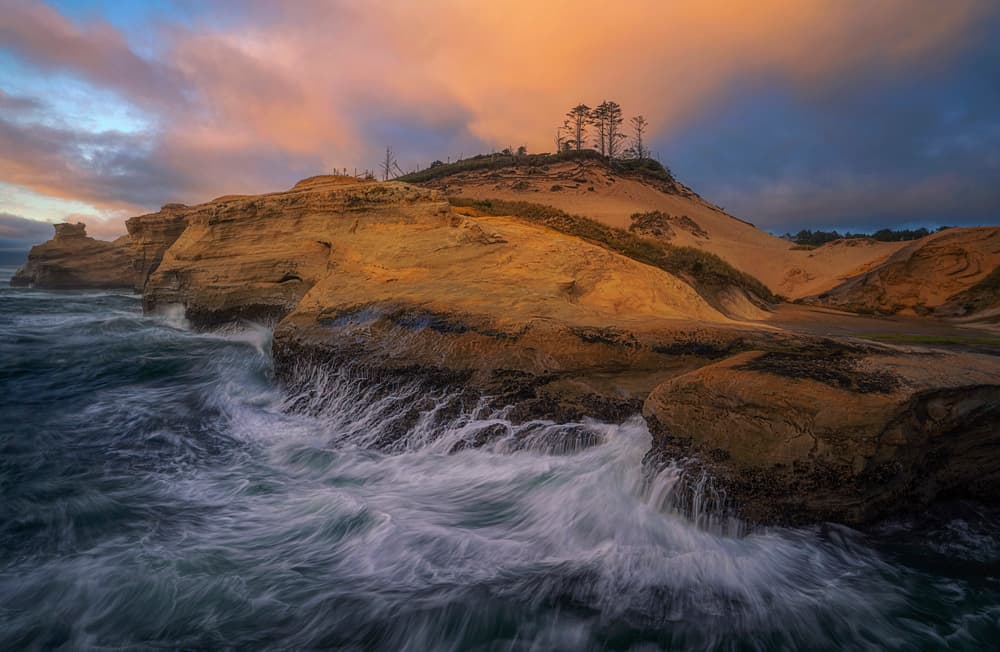 Dramatic Coastal Sunset by Lydia Jacobs — canvas wall art