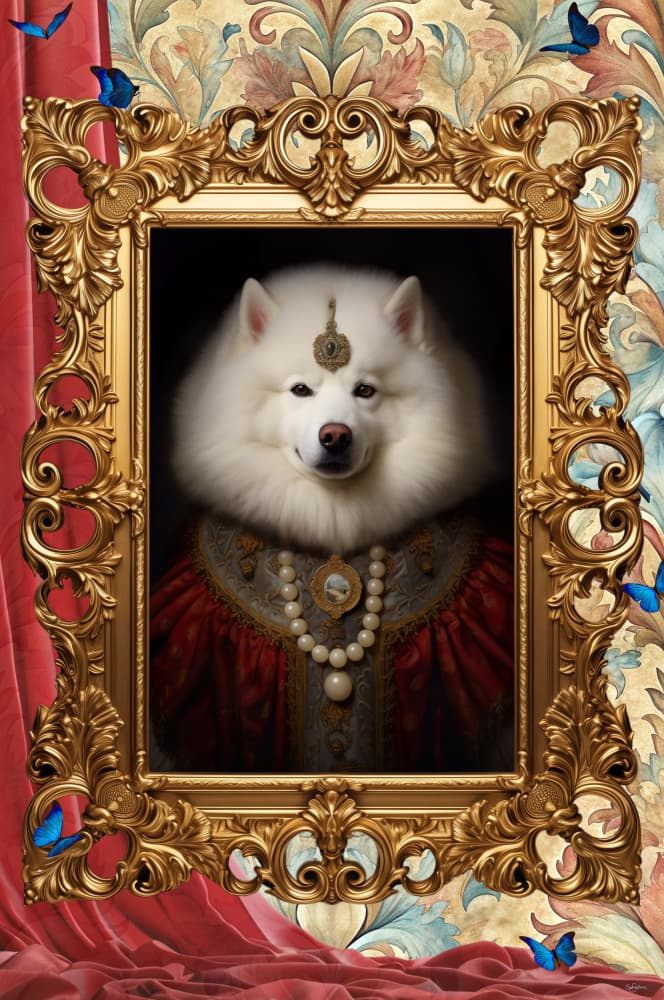 Regal Samoyed Portrait by Sue Skellern — canvas wall art
