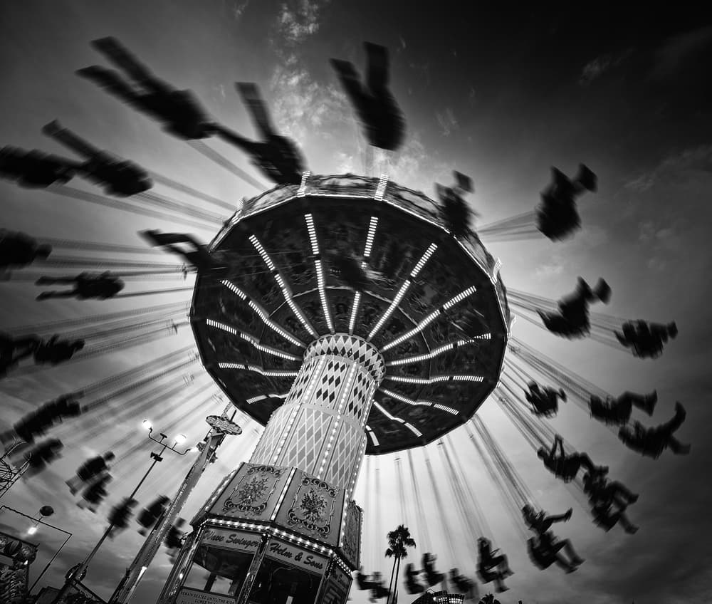 Dynamic Carnival Swings by Yi Fan — canvas wall art