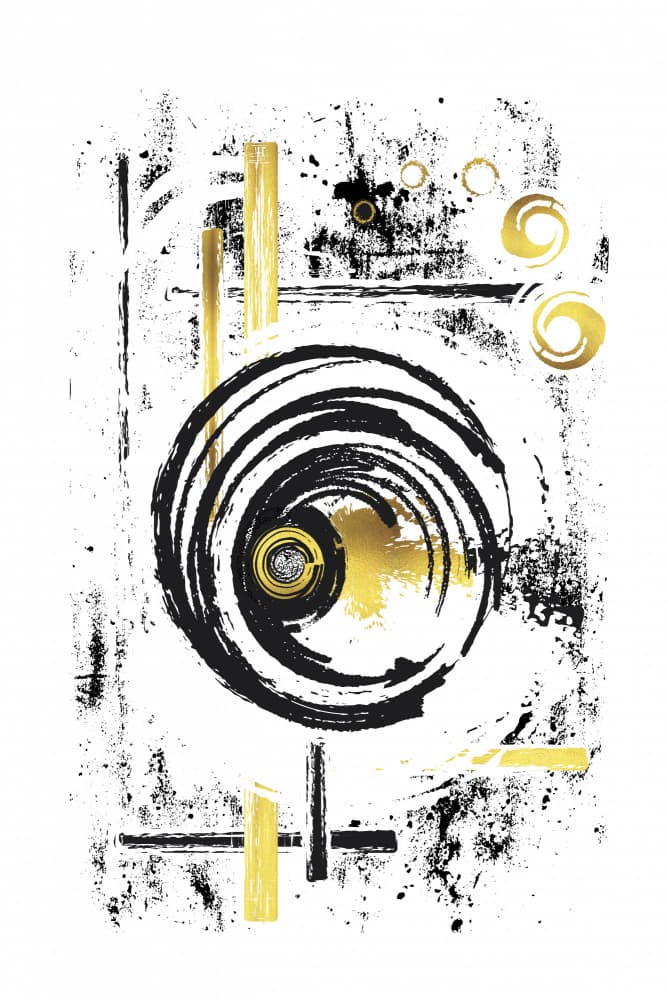 Abstract Gold Spiral by Melanie Viola — canvas wall art