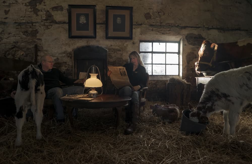 Rustic Barn Couple by Gert van den Bosch — canvas wall art