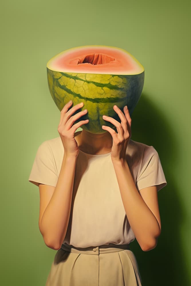 Watermelon Head by Robert Farkas — canvas wall art
