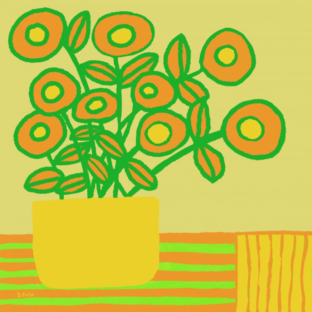 Vibrant Orange Blooms by Sharyn Bursic — canvas wall art