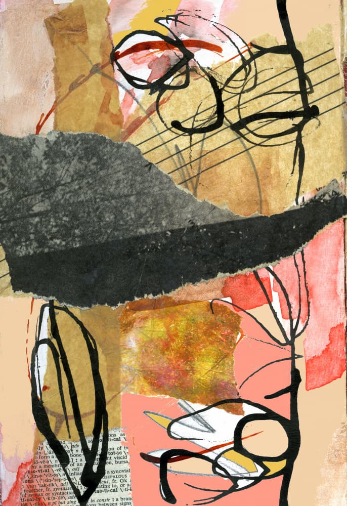 Textured Organic Collage by Olivia Joy StClaire — canvas wall art