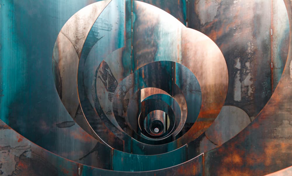 Rustic Metal Spiral by Jean Vandijck — canvas wall art