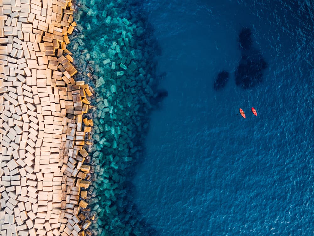 Blue Ocean Kayaks by Antonio Carrillo Lopez — canvas wall art