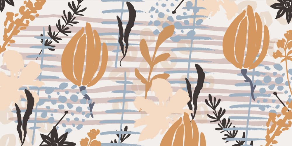 Modern Floral Abstraction by Sue Skellern — canvas wall art