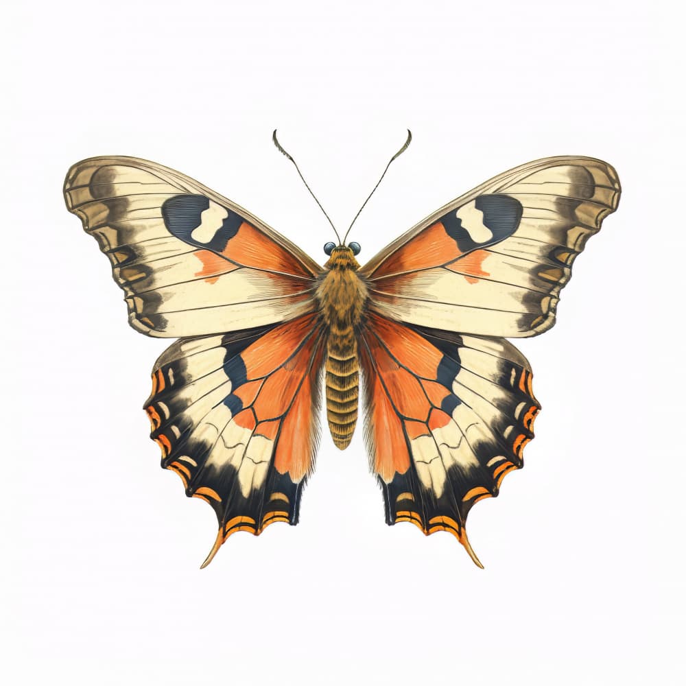 Elegant Orange Butterfly by Bilge Paksoylu — canvas wall art