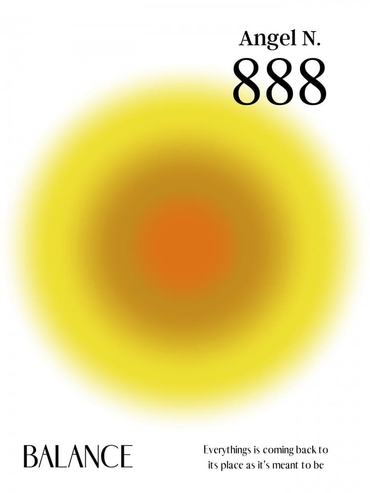 Angel Number 888 Balance by Amélie — canvas wall art