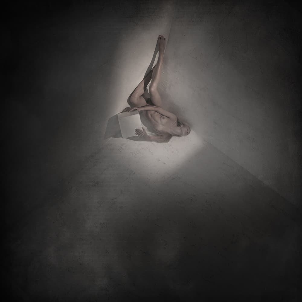 Nude Figure Dark Corner by Yaroslav Vasiliev-Apostol — canvas wall art