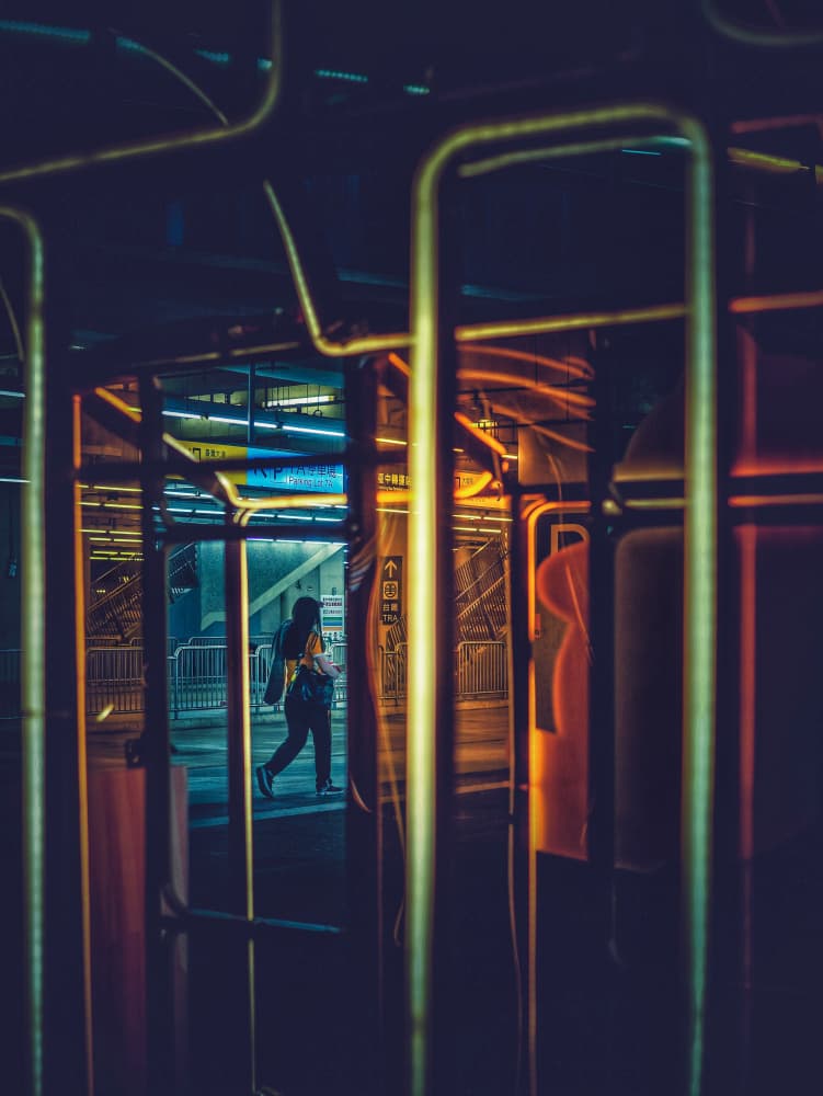 Urban Glow Walker by Yi-Tang Wang — canvas wall art