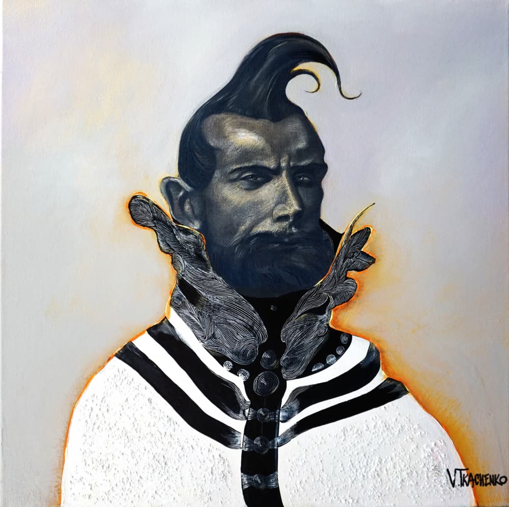 Regal Dandy Portrait by Victor Tkachenko — canvas wall art