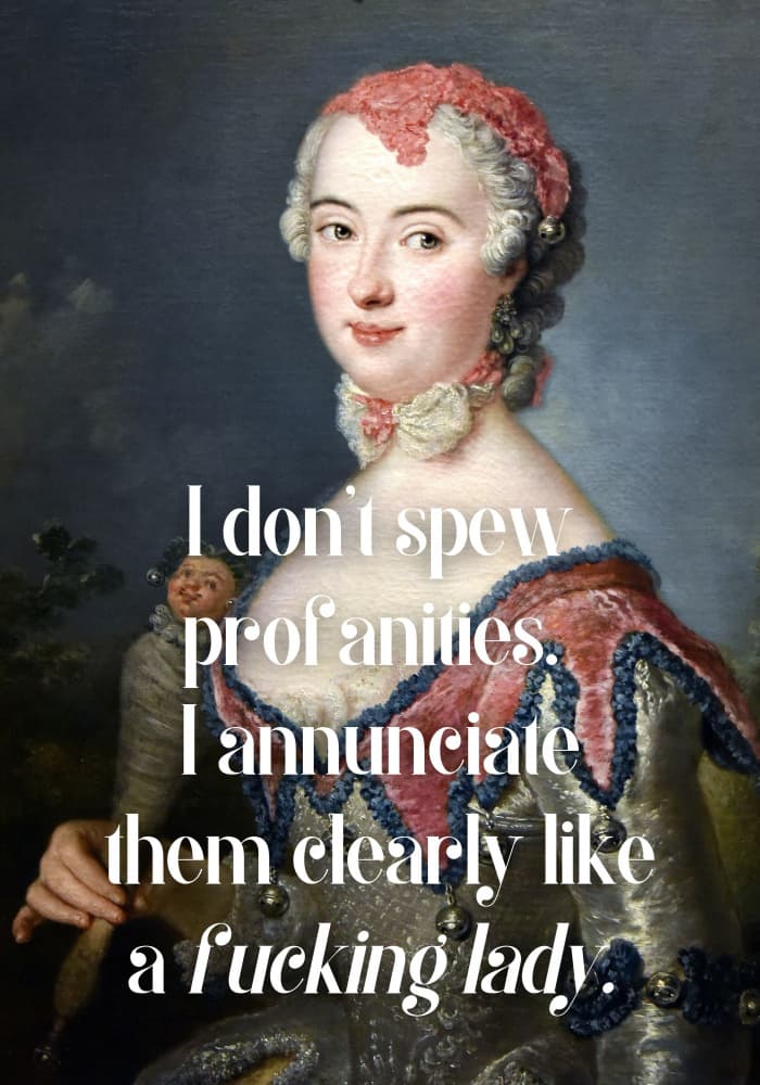 Sassy Rococo Lady Portrait by Athene Fritsch — canvas wall art
