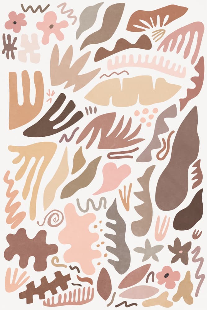 Earthy Abstract Shapes by amini54 — canvas wall art