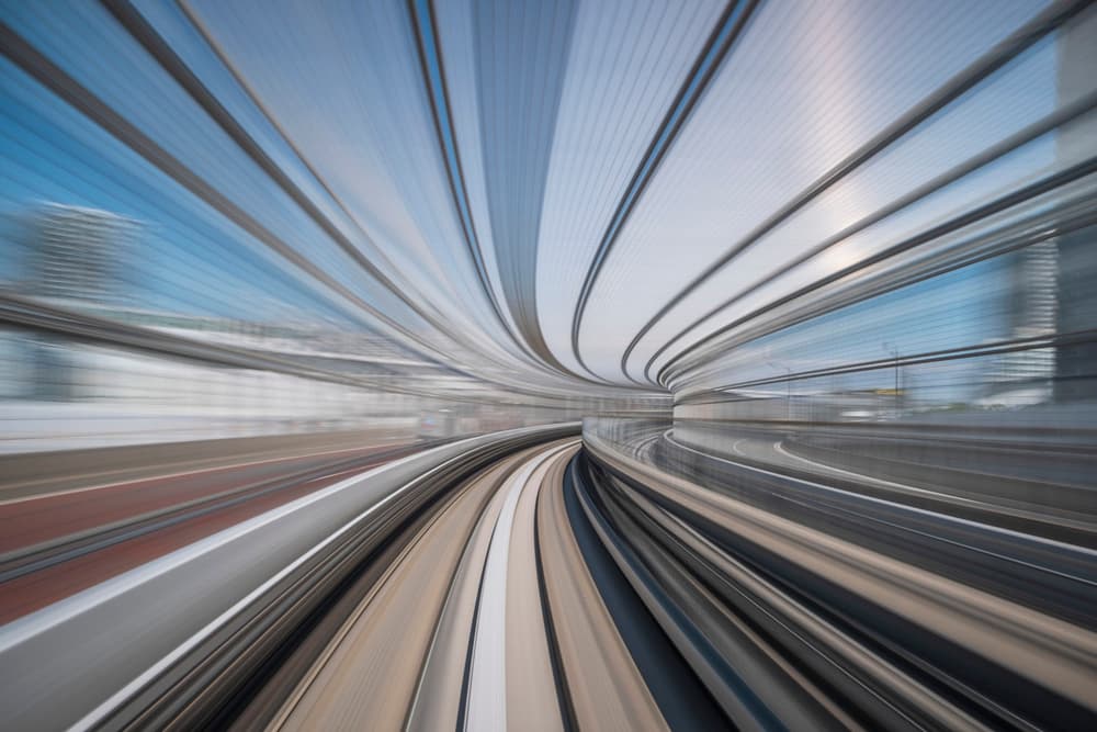 Urban Speed Blur by Avital Hershkovitz — canvas wall art