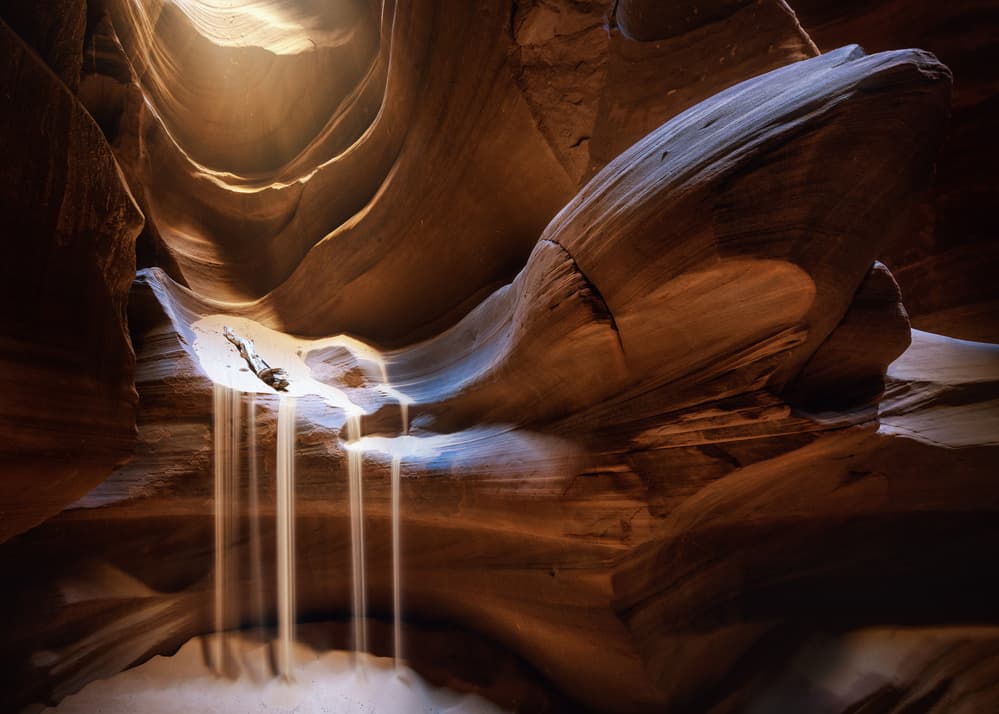Slot Canyon Sandfall by Juan Pablo de Miguel — canvas wall art