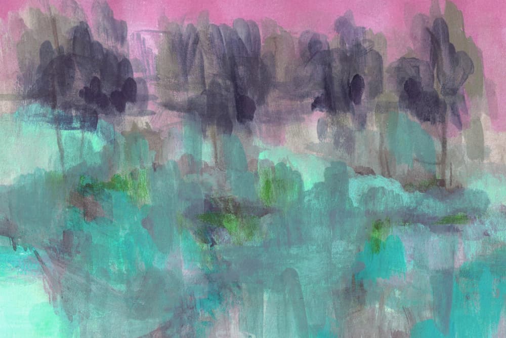 Dreamy Teal Forest by Lori Ann Folz — canvas wall art