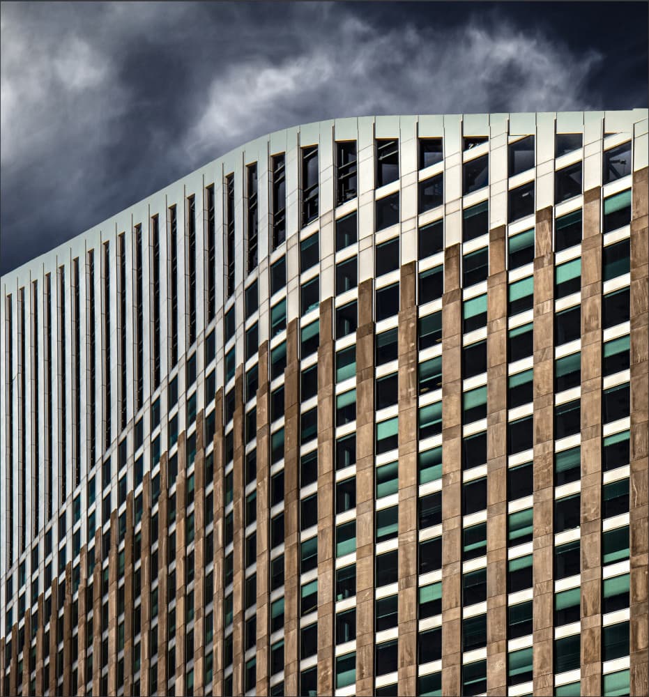 Modern Facade Curves by Gilbert Claes — canvas wall art