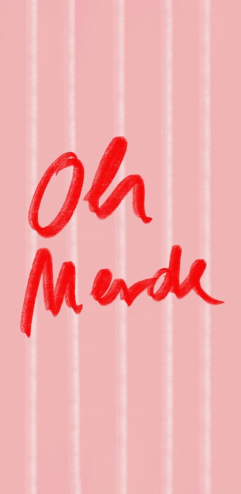 Sassy Oh Merde Quote by Ute Arnold — canvas wall art