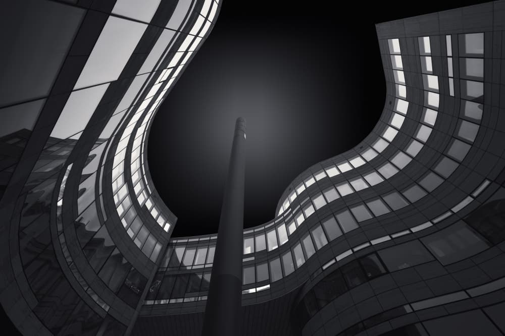 Curved Modern Architecture by Harald Biebel — canvas wall art