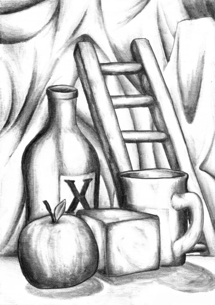 Rustic Still Life Drawing by Kulik — canvas wall art